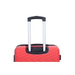 luggage 4-piece ABS lightweight suitcase with rotating wheels, 24 inch and 28 inch with TSA lock, (16/20/24/28) Red
