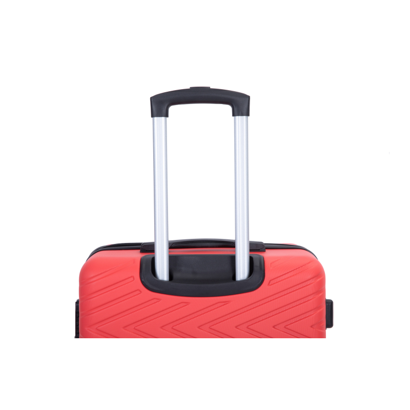 luggage 4-piece ABS lightweight suitcase with rotating wheels, 24 inch and 28 inch with TSA lock, (16/20/24/28) Red