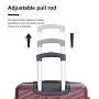 luggage 4-piece ABS lightweight suitcase with rotating wheels, 24 inch and 28 inch with TSA lock, (16/20/24/28) Wine Red