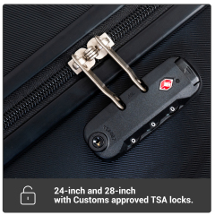 Tripcomp Luggage Sets 3 Piece,Travel Backpack Hardside Suitcase with Spinner Wheels Lightweight Carry On (Black)