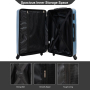 Tripcomp Luggage Sets 3 Piece,Travel Backpack Hardside Suitcase with Spinner Wheels Lightweight Carry On (Blue)