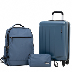 Tripcomp Luggage Sets 3 Piece,Travel Backpack Hardside Suitcase with Spinner Wheels Lightweight Carry On (Blue)