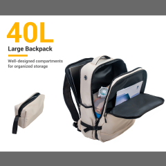 Tripcomp Gepäck-Set, 3-teilig, Reiserucksack, Hartschalenkoffer mit Spinner-Rädern, leichtes Handgepäck (weiß)