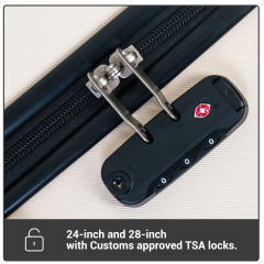 Tripcomp Gepäck-Set, 3-teilig, Reiserucksack, Hartschalenkoffer mit Spinner-Rädern, leichtes Handgepäck (weiß)