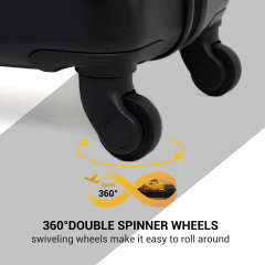 Tripcomp 6 Piece Hardside Luggage Sets Spinner Wheels with TSA Lock Lightweight Suitcase with backpacks(blue)Tripcomp 6 Piece Hardside Luggage Sets Spinner Wheels with TSA Lock Lightweight Suitcase with backpacks(Black)