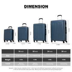 Tripcomp 6-teiliges Hartschalen-Gepäckset mit Spinner-Rädern und TSA-Schloss, leichter Koffer mit Rucksäcken (blau) Tripcomp 6-teiliges Hartschalen-Gepäckset mit Spinner-Rädern und TSA-Schloss, leichter Koffer mit Rucksäcken (blau)