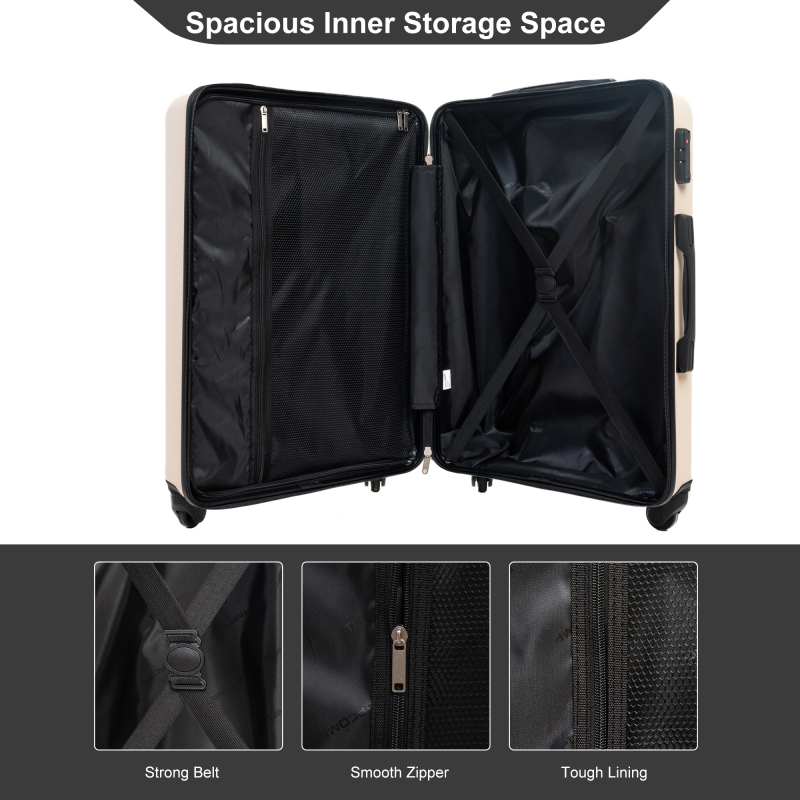 Tripcomp 6-teiliges Hartschalen-Gepäckset mit Spinner-Rädern und TSA-Schloss, leichter Koffer mit Rucksäcken (blau) Tripcomp 6-teiliges Hartschalen-Gepäckset mit Spinner-Rädern und TSA-Schloss, leichter Koffer mit Rucksäcken (weiß)