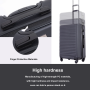 Travelhouse 3 Piece Hardside Luggage Set Hardshell Lightweight Suitcase with TSA Lock Spinner Wheels 20in24in28in.(Black)