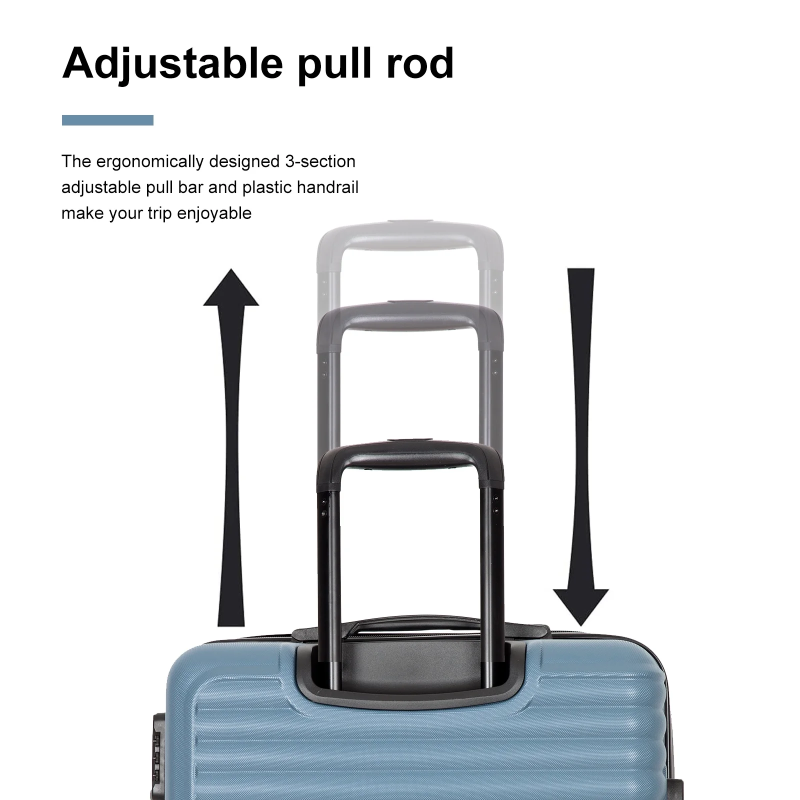 Travelhouse 3 Piece Hardside Luggage Set Hardshell Lightweight Suitcase with TSA Lock Spinner Wheels 20in24in28in.(Blue)