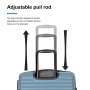 Travelhouse 3 Piece Hardside Luggage Set Hardshell Lightweight Suitcase with TSA Lock Spinner Wheels 20in24in28in.(Blue)