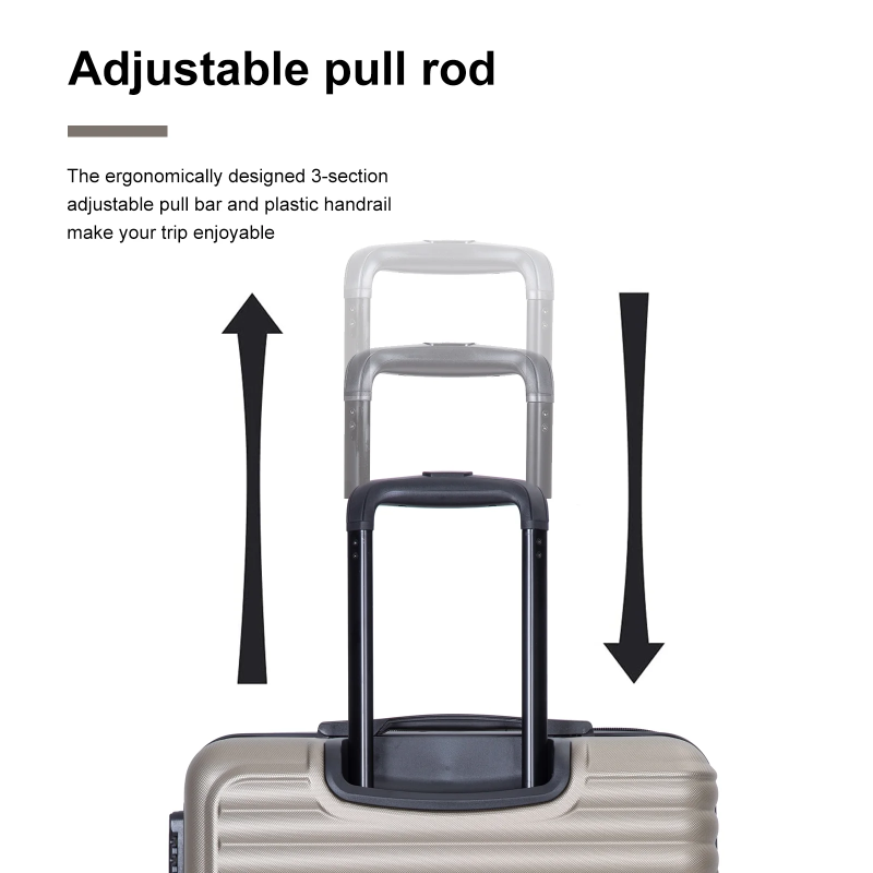 Travelhouse 3 Piece Hardside Luggage Set Hardshell Lightweight Suitcase with TSA Lock Spinner Wheels 20in24in28in.(Gold)