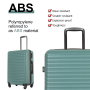 Travelhouse 3 Piece Hardside Luggage Set Hardshell Lightweight Suitcase with TSA Lock Spinner Wheels 20in24in28in.(Dark Green)