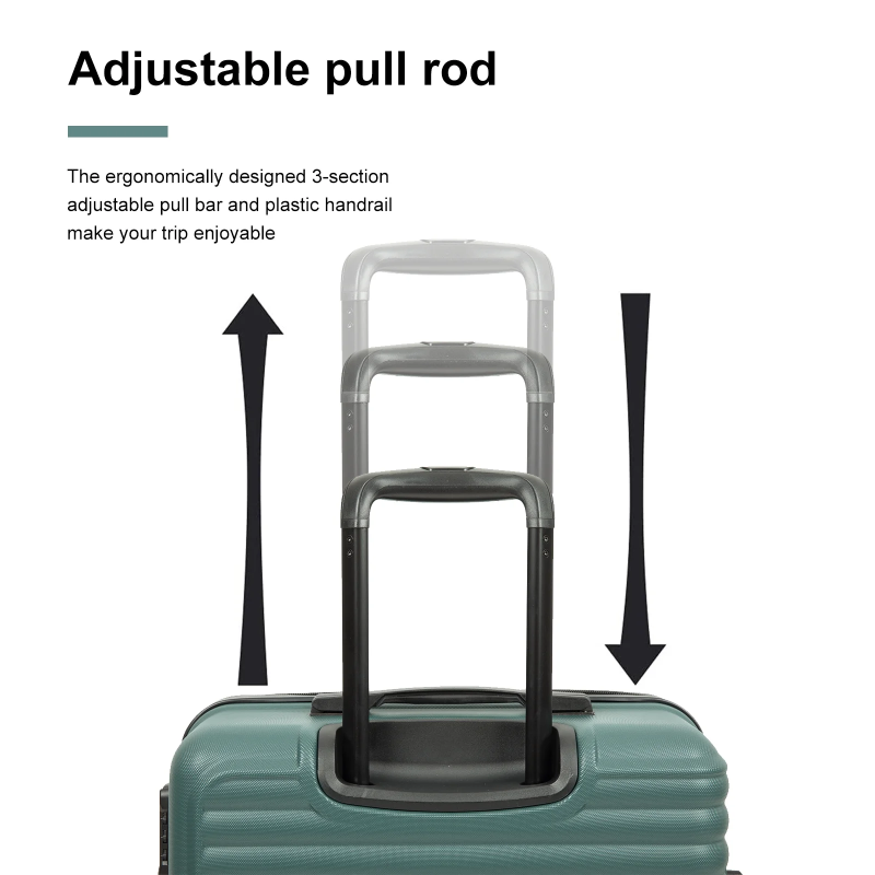 Travelhouse 3 Piece Hardside Luggage Set Hardshell Lightweight Suitcase with TSA Lock Spinner Wheels 20in24in28in.(Dark Green)