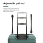 Travelhouse 3 Piece Hardside Luggage Set Hardshell Lightweight Suitcase with TSA Lock Spinner Wheels 20in24in28in.(Dark Green)
