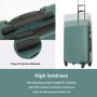 Travelhouse 3 Piece Hardside Luggage Set Hardshell Lightweight Suitcase with TSA Lock Spinner Wheels 20in24in28in.(Dark Green)