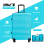 Travelhouse 3 Piece Hardside Luggage Set Hardshell Lightweight Suitcase with TSA Lock Spinner Wheels 20in24in28in.(Light Green)