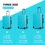 Travelhouse 3 Piece Hardside Luggage Set Hardshell Lightweight Suitcase with TSA Lock Spinner Wheels 20in24in28in.(Light Green)