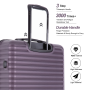 Travelhouse 3 Piece Hardside Luggage Set Hardshell Lightweight Suitcase with TSA Lock Spinner Wheels 20in24in28in.(Purple)
