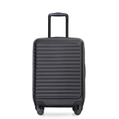 20" Carry on ABS Luggage Lightweight Suitcase, Spinner Wheels, Black