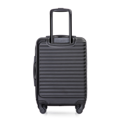 20" Carry on ABS Luggage Lightweight Suitcase, Spinner Wheels, Black