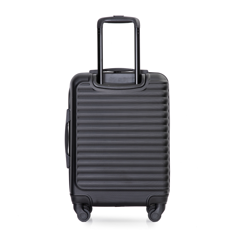 20" Carry on ABS Luggage Lightweight Suitcase, Spinner Wheels, Black