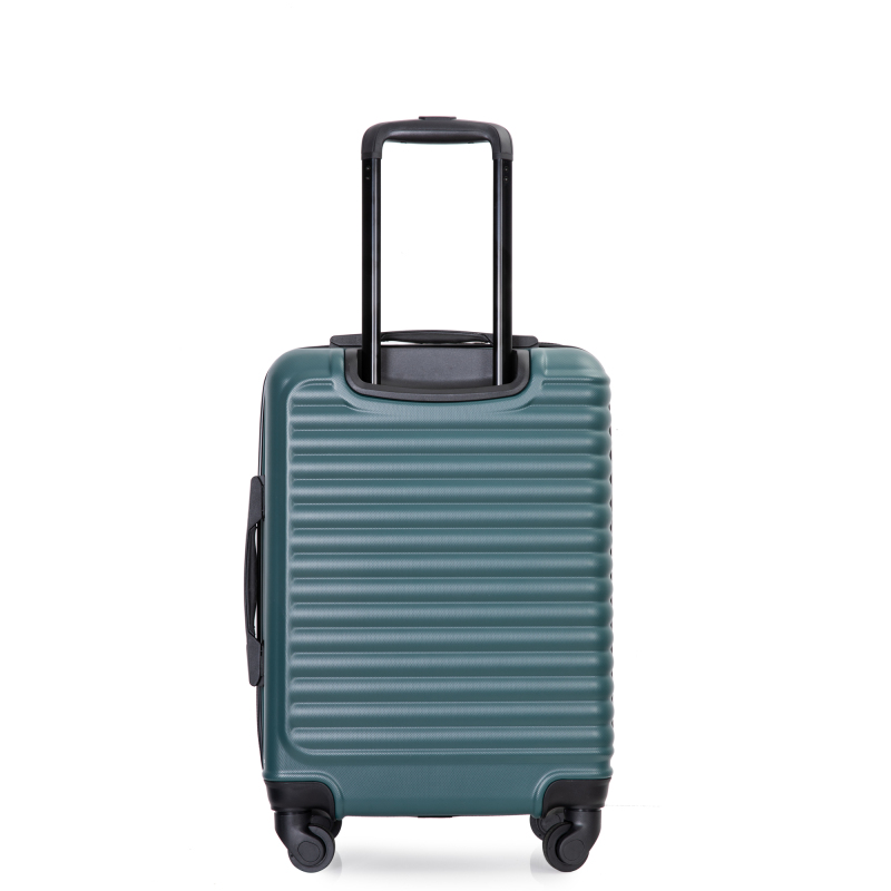 20" Carry on ABS Luggage Lightweight Suitcase, Spinner Wheels, Green