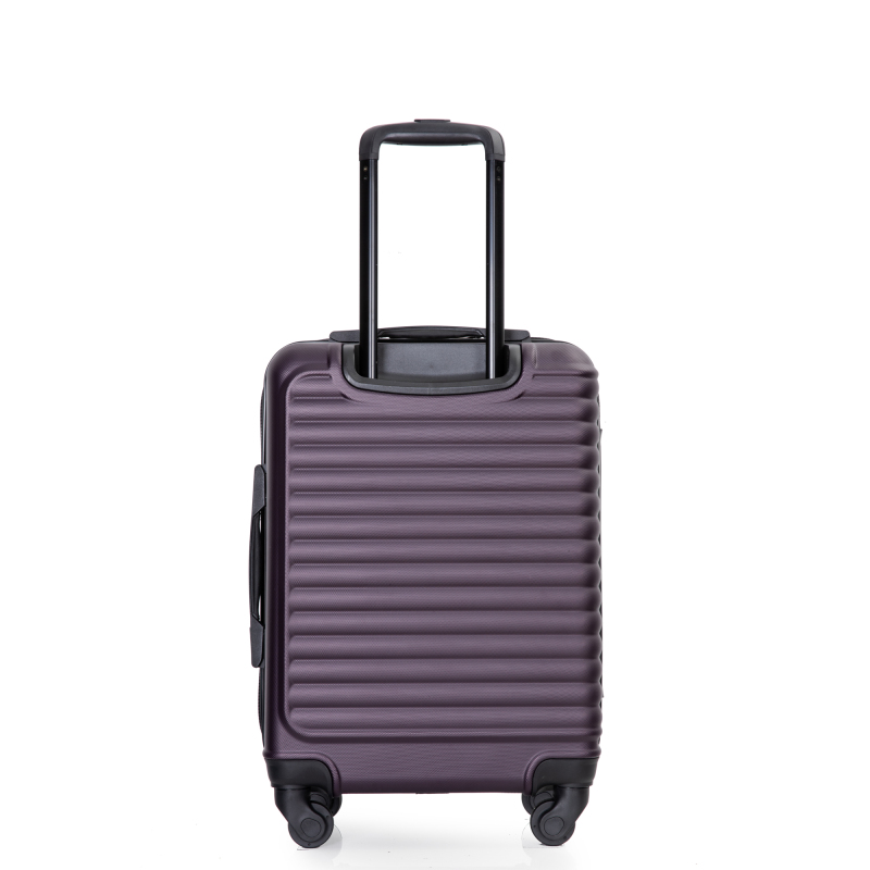 20" Carry on ABS Luggage Lightweight Suitcase, Spinner Wheels, Purple