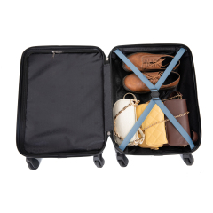 20" Carry on ABS Luggage Lightweight Suitcase, Spinner Wheels, Blue