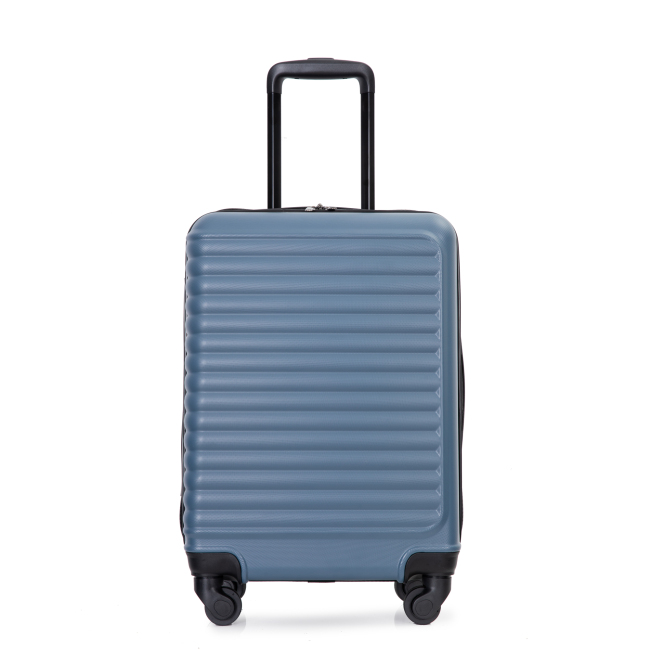 20" Carry on ABS Luggage Lightweight Suitcase, Spinner Wheels, Blue