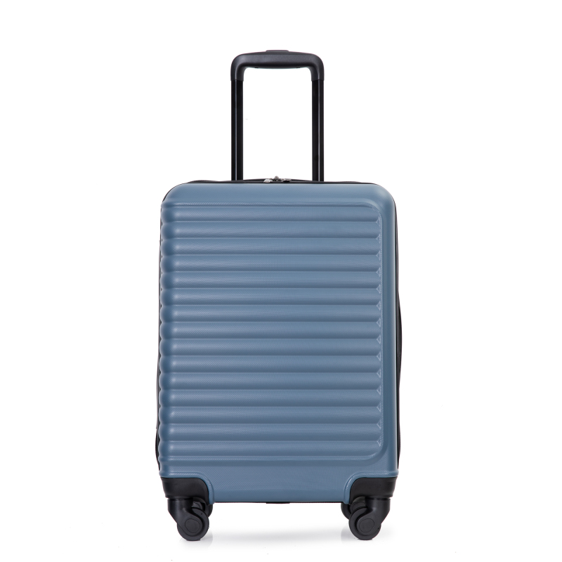 20" Carry on ABS Luggage Lightweight Suitcase, Spinner Wheels, Blue