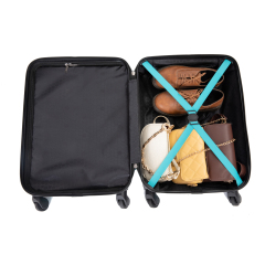 20" Carry on ABS Luggage Lightweight Suitcase, Spinner Wheels, Turquoise