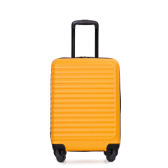 20" Carry on ABS Luggage Lightweight Suitcase, Spinner Wheels, Orange