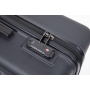 CV 3 Piece Luggage Sets ABS Lightweight Suitcase with Two Hooks, Spinner Wheels, TSA Lock, (20/24/28) Black