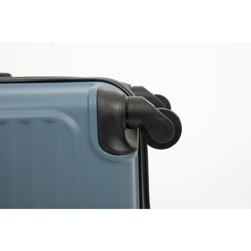 3 Pieces Luggage Sets ABS Lightweight Suitcase with Two Hooks, Spinner Wheels, TSA Lock, (20/24/28) Blue