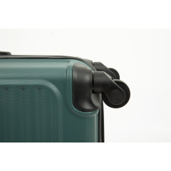 3 Pieces Luggage Sets ABS Lightweight Suitcase with Two Hooks, Spinner Wheels, TSA Lock, (20/24/28) Green