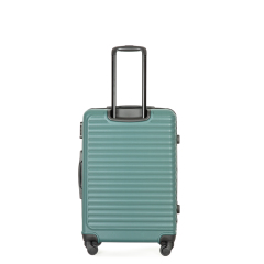 3 Pieces Luggage Sets ABS Lightweight Suitcase with Two Hooks, Spinner Wheels, TSA Lock, (20/24/28) Green