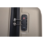 3 Pieces Luggage Sets ABS Lightweight Suitcase with Two Hooks, Spinner Wheels, TSA Lock, (20/24/28) Gold