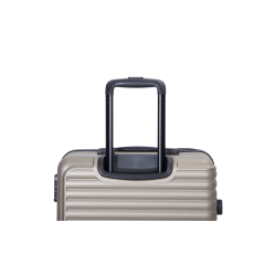 3 Pieces Luggage Sets ABS Lightweight Suitcase with Two Hooks, Spinner Wheels, TSA Lock, (20/24/28) Gold