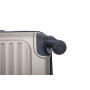3 Pieces Luggage Sets ABS Lightweight Suitcase with Two Hooks, Spinner Wheels, TSA Lock, (20/24/28) Gold