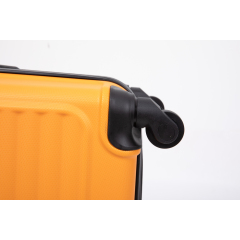 3 Pieces Luggage Sets ABS Lightweight Suitcase with Two Hooks, Spinner Wheels, TSA Lock, (20/24/28) Orange