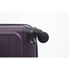 3 Pieces Luggage Sets ABS Lightweight Suitcase with Two Hooks, Spinner Wheels, TSA Lock, (20/24/28) Purple