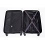 3 Pieces Luggage Sets ABS Lightweight Suitcase with Two Hooks, Spinner Wheels, TSA Lock, (20/24/28) Purple