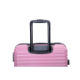 3 Pieces Luggage Sets ABS Lightweight Suitcase with Two Hooks, Spinner Wheels, TSA Lock, (20/24/28) Pink