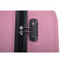3 Pieces Luggage Sets ABS Lightweight Suitcase with Two Hooks, Spinner Wheels, TSA Lock, (20/24/28) Pink