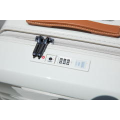 20" Carry on Luggage Lightweight Suitcase TSA Lock USB port Luggage Wheel lock Artificial leather Top handle Spinner Wheels