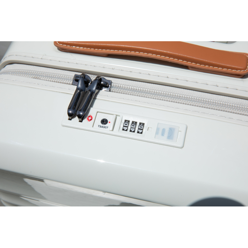 20" Carry on Luggage Lightweight Suitcase TSA Lock USB port Luggage Wheel lock Artificial leather Top handle Spinner Wheels