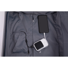 20" Carry on Luggage Lightweight Suitcase TSA Lock USB port Luggage Wheel lock Artificial leather Top handle Spinner Wheels