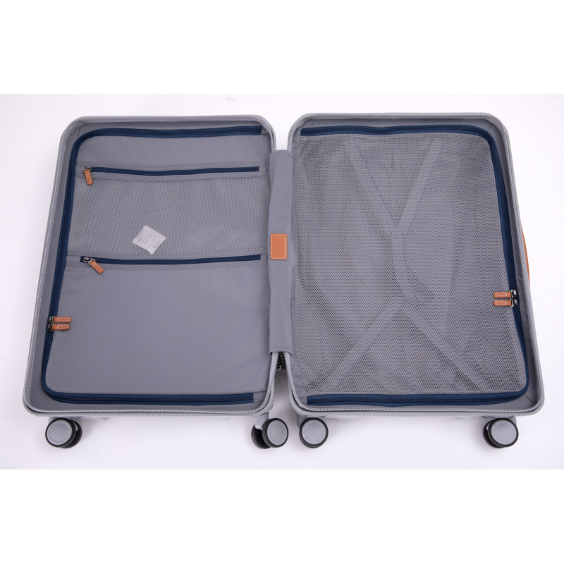 24 "수하물 경량 가방 TSA 잠금 장치 USB 포트 수하물 휠 잠금 장치 인조 가죽 탑 핸들 스피너 휠