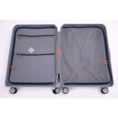 24" Luggage Lightweight Suitcase TSA Lock USB port Luggage Wheel lock Artificial leather Top handle Spinner Wheels