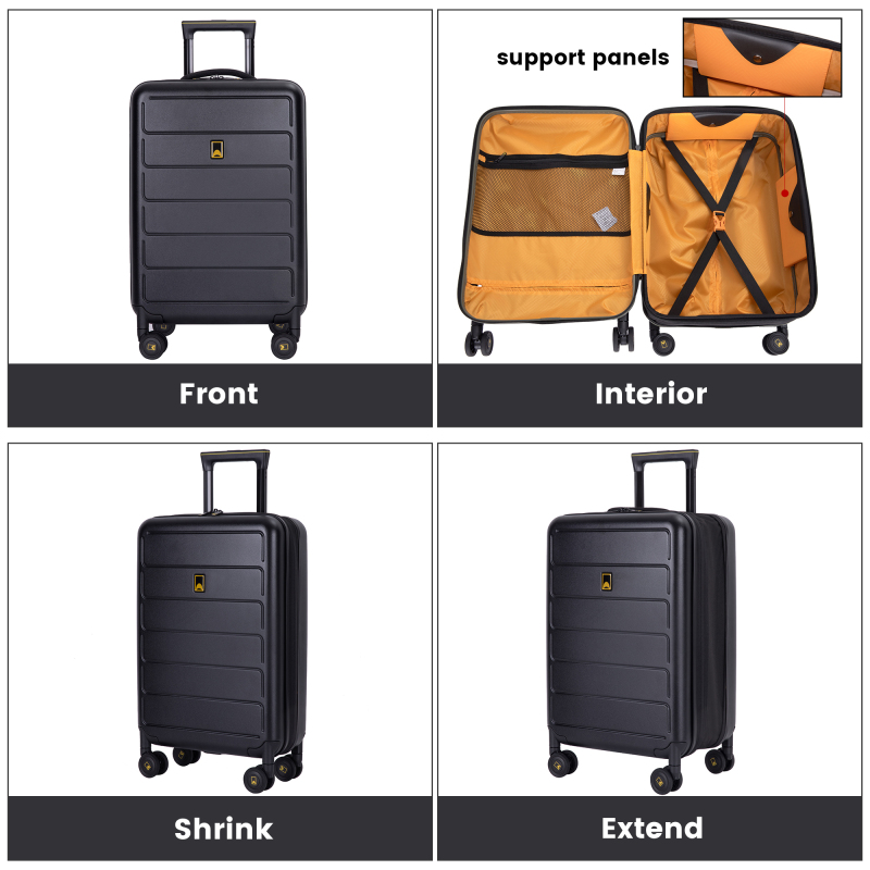 Landisun Collapsible Carry-on Luggage, Water and Impact Resistant Hardshell 20 inch Carry On Luggage with Spinner Wheels